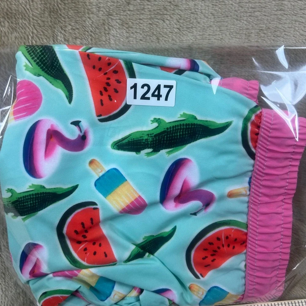 Public‎ Record Mens Swim Trunks Medium Watermelon Flamingo Crocodile Mint Green